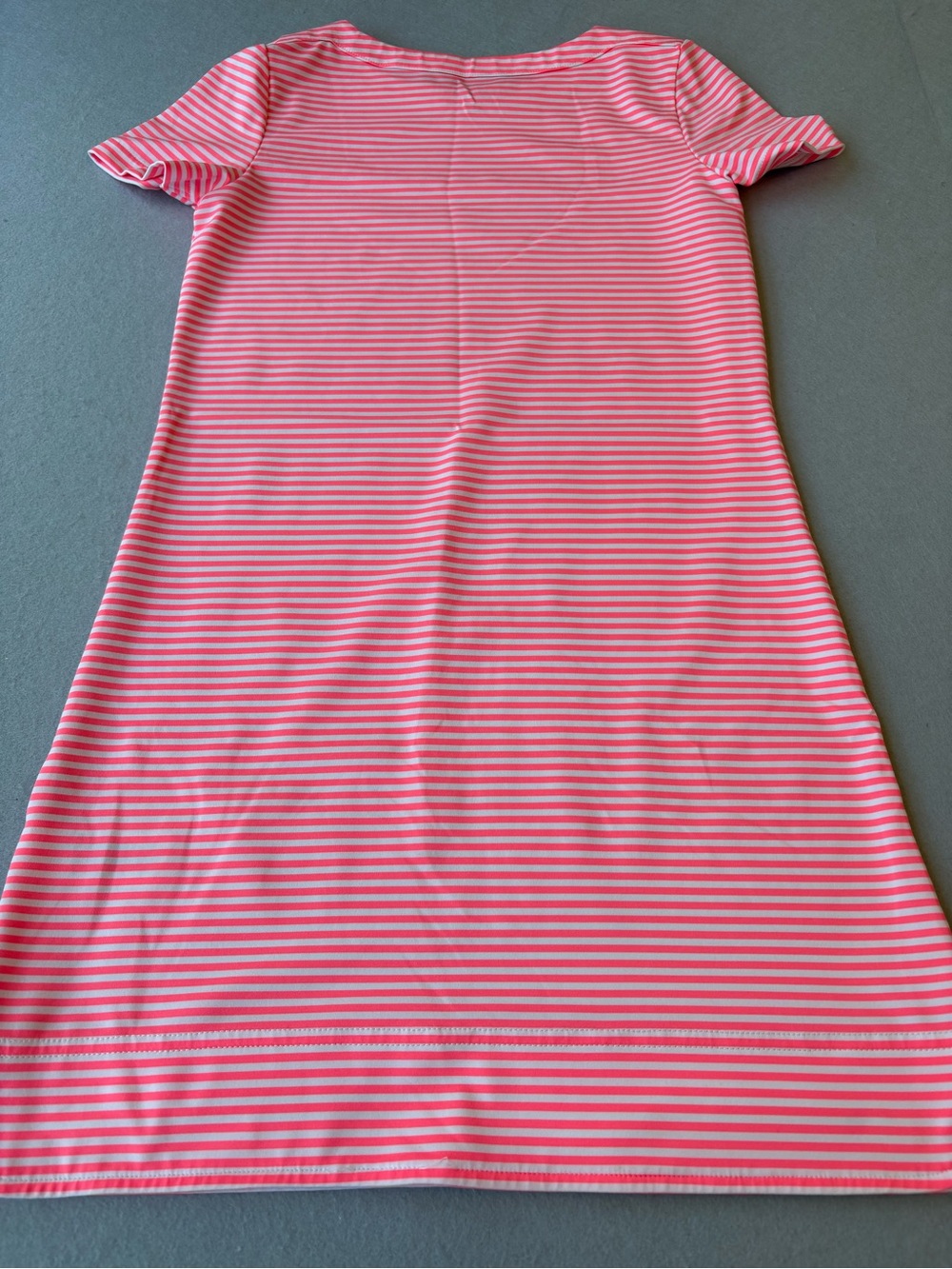 Vineyard Vines Sankaty Pink & White Striped Short Sleeve Shift Dress M(10-12) - Picture 7 of 8